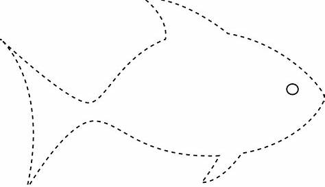 Trace or cut out and color the fish - Openclipart