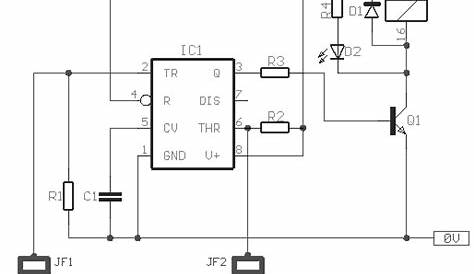 Simple ON OFF Touch Switch with 555 Schematic | Electronic Circuit