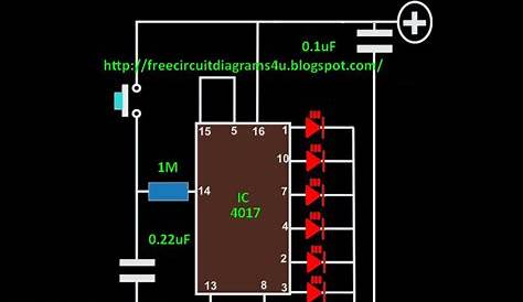 FREE CIRCUIT DIAGRAMS 4U: LED Light Chaser Circuit Diagram