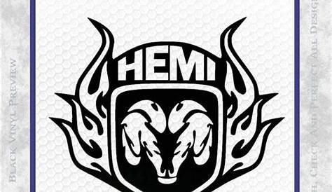 Dodge Ram Hemi Logo Vinyl Decal » A1 Decals