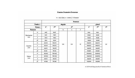 russian instrumental case possessive pronouns