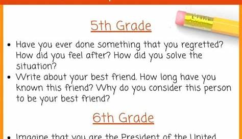 personal narrative prompts 5th grade