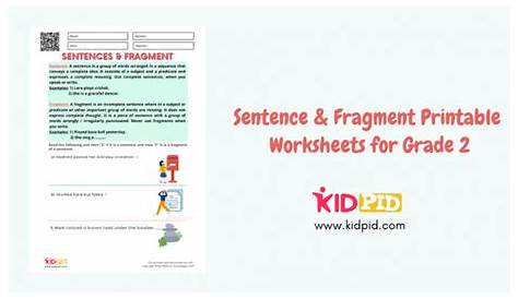fragment worksheet 4th grade