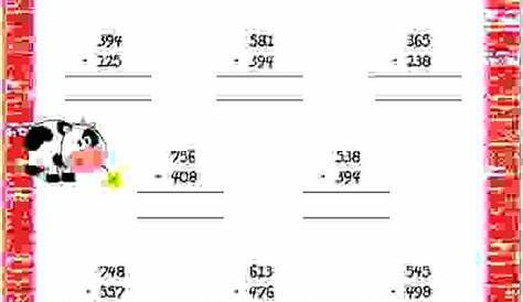 Subtraction with borrowing worksheet 1 - EStudyNotes