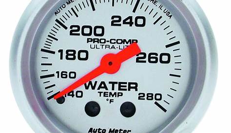 Auto Meter 4331 Ultra-Lite Mechanical Water Temperature Gauge; 2 1/16