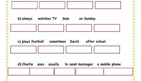 frequency adverbs - Interactive worksheet