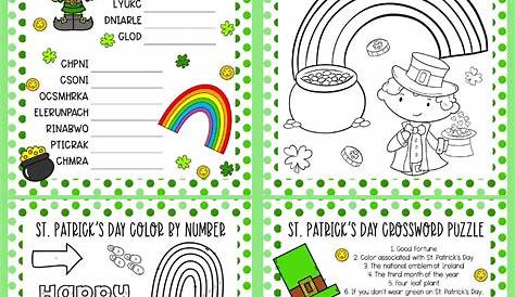St. Patrick's Day Activity Sheets - Crafts by Amanda - Free Printables