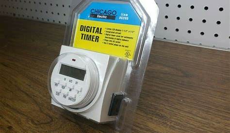 Chicago Electric 9520 Digital Programmable Timer-8 Time Schedules-Red