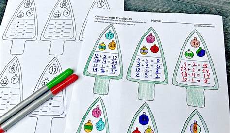 🎄 FREE Christmas Fact Families - Addition and Subtraction Math Worksheets