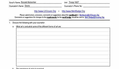 Public Speaking Merit Badge Worksheet - Chimp Wiring