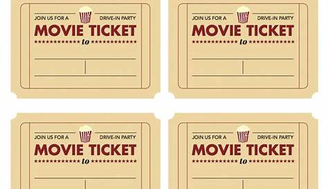 free movie ticket printable