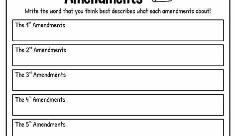 first amendment worksheet