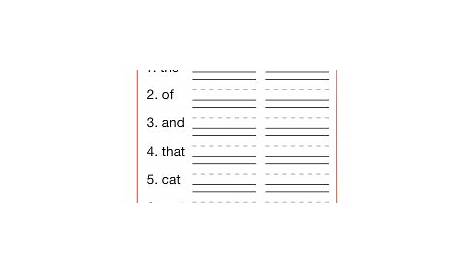 spelling word worksheets