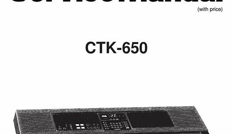 CASIO CTK-650 SERVICE MANUAL Pdf Download | ManualsLib