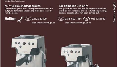 Krups Coffee Machine Nespresso Descaling Agent Instructions : Descaling