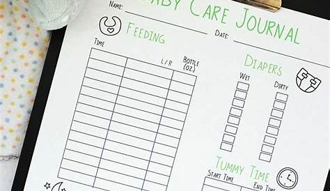 Free Printable Baby Care Log | Sunny Day Family