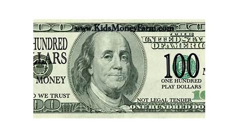 Fake Play Money Templates - KidsMoneyFarm.com | Play money, 100 dollar