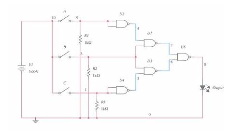 nand gate switch circuit diagram