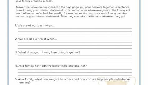 family therapy worksheets pdf