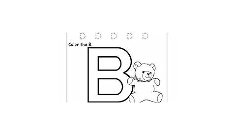 letter b worksheets for toddlers