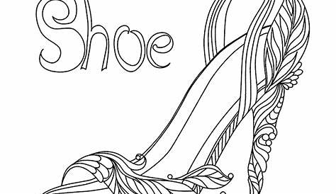 shoe printable coloring page