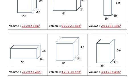 volume worksheets with answers pdf