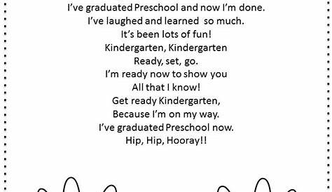 Kindergarten graduation Poems