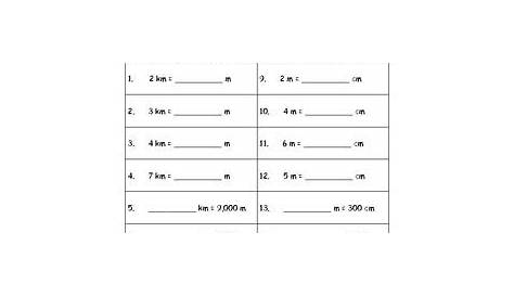 4th Grade Measurement Worksheets, Activities, and Center Cards 4.MD.1