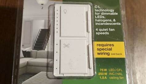 Lutron Maestro Fan Control and Light Dimmer - White for sale online | eBay