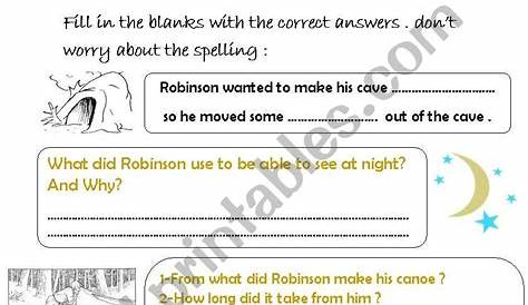 English worksheets: Robinson Crusoe