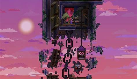 "What is Left of a Wizard's Tower" by PaperAirship | Terraria house