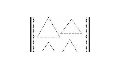 preschool triangle worksheet | Free Printable Shape Tracing Worksheets