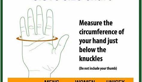 glove hand size chart