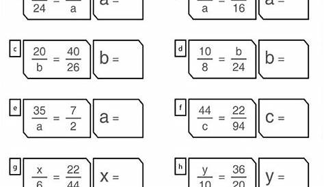 ratio and proportion worksheets