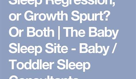 sleep regression and growth spurt chart