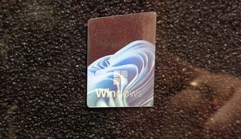 Windows 11 Label Sticker Badge Logo metal chrome