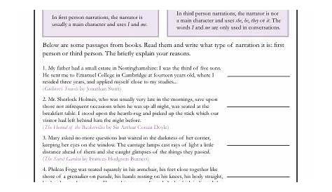 Free Point Of View Worksheets - Worksheets Master