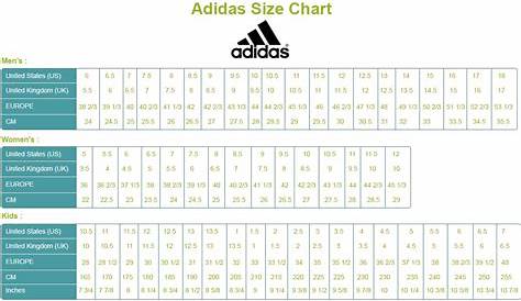 Adidas Mens Shoes Size Chart