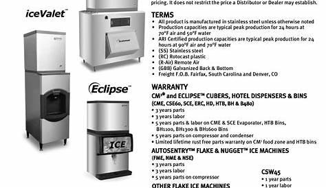 Download free pdf for Scotsman SCE275 Ice Machine Other manual