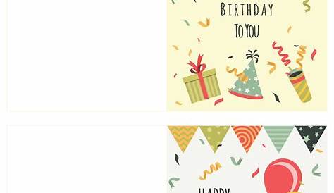 10 Best Printable Folding Birthday Cards PDF for Free at Printablee