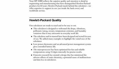 HP 10BII Manual
