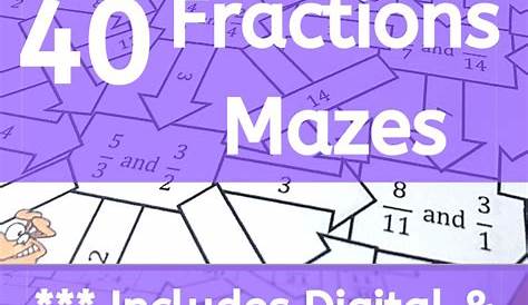 grade 1 fractions sweets maze worksheet
