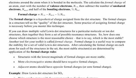 formal charge worksheet