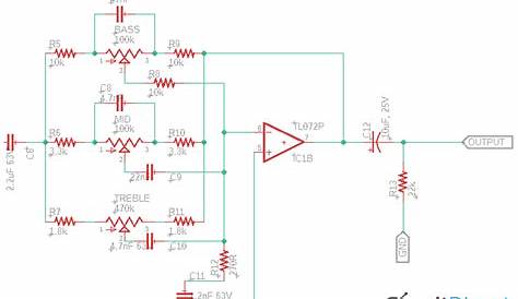bass treble volume control circuit diagram