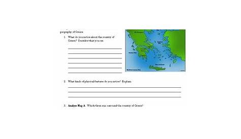 greece geography worksheet