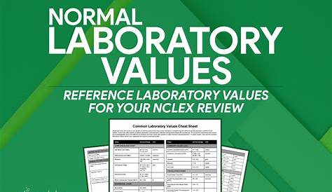 Normal Laboratory Values for Nurses: A Guide for Nurses | Nclex, Cheat