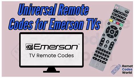 Emerson TV Remote Codes for Universal Remote Controls [update 2023