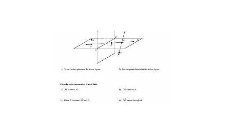 more points lines and planes worksheet