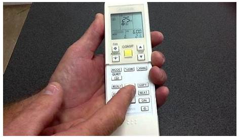 daikin air conditioner wall controller manual