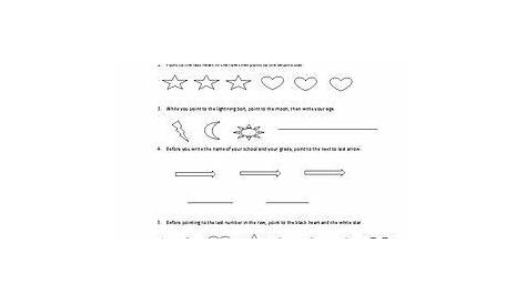 following multi step directions worksheets